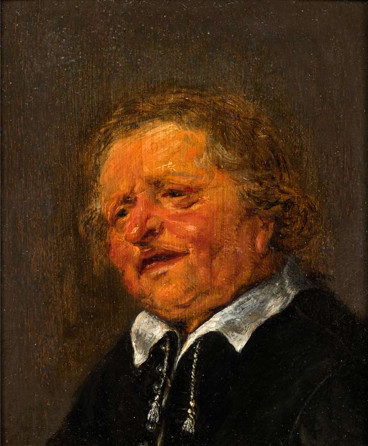 A Portrait of a Man, Bust Length, with a White Collar.